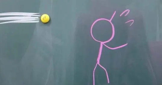 『こくせん 黒板戦争』場面カット④ 磁石が飛んできた