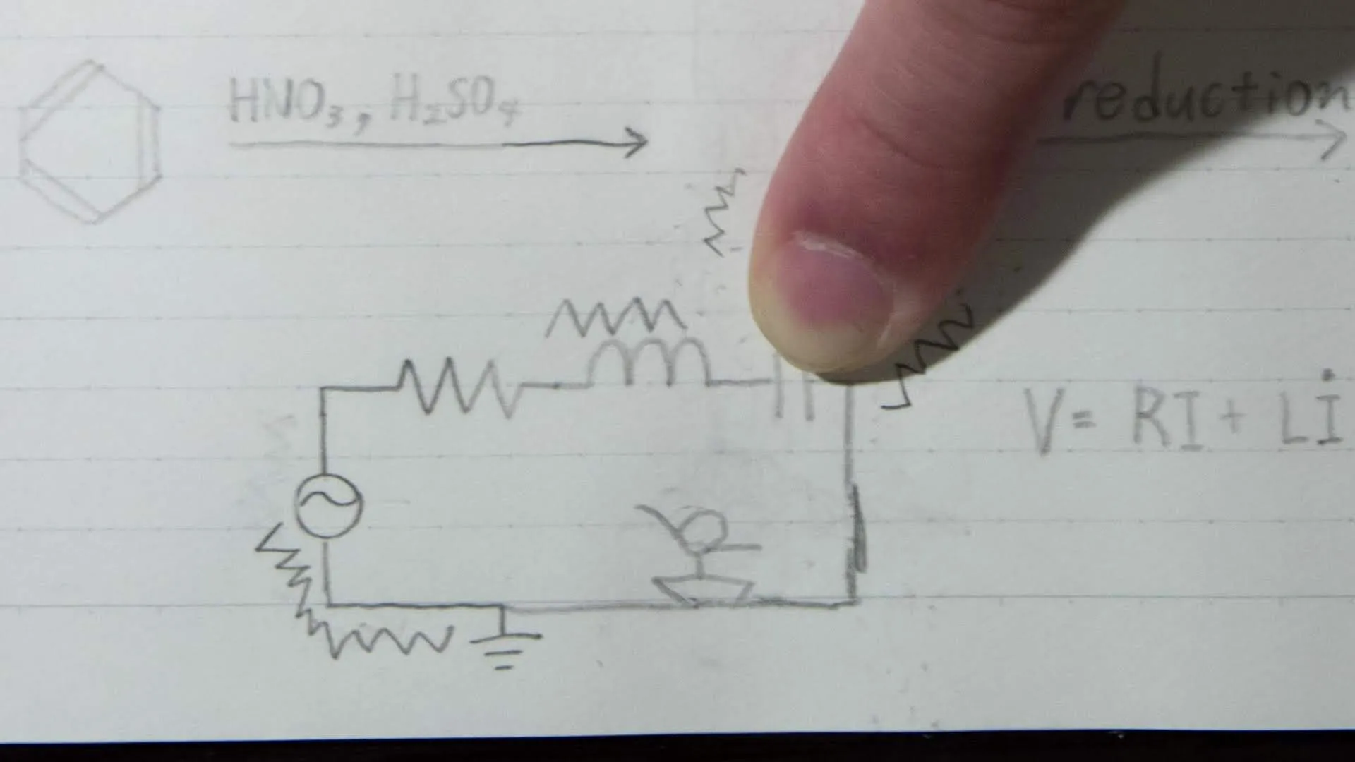 『コクヨノート戦争』場面カット③ ノートの中で暴れる棒人間